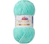 Strickfein Himalaya Dolphin Baby Wolle Garn Baumwolle Strickwolle zum Stricken häkeln (80345 Babygrün)