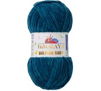 Strickfein Himalaya Dolphin Baby Wolle Garn Baumwolle Strickwolle zum Stricken häkeln (80348 Dunkeltürkis)