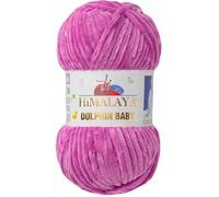 Strickfein Himalaya Dolphin Baby Wolle Garn Baumwolle Strickwolle zum Stricken häkeln (80356 Flieder Hell)