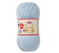 Strickfein Himalaya Everyday Bebe Lux Strickgarn - 100g/250m - 100% Antipilling Acryl - OEKO-TEX - Für Babydecken, Kleidung (Blassblau)