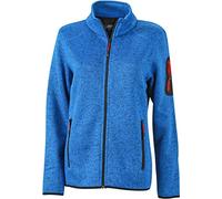 Strickfleece Jacke - Farbe: Royal Melange/Red - Größe: M