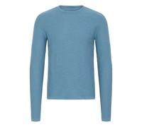 Strickfleece-Pullover BLEND "Strickpullover BHABAS", Herren, Gr. L, blau (copen blau), Obermaterial: 100% Baumwolle CO., Pullover (70159712-L) copen blau