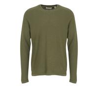 Strickfleece-Pullover BLEND "Strickpullover BHABAS", Herren, Gr. XL, grün (olive night), Obermaterial: 100% Baumwolle CO., Pullover (43560226-XL) olive night