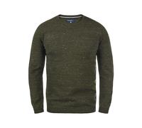Strickfleece-Pullover BLEND "Strickpullover BHAdrian", Herren, Gr. XXL, grün (deep depths), Obermaterial: 100% Baumwolle CO., Pullover (34344859-XXL) deep depths