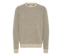 Strickfleece-Pullover BLEND "Strickpullover BHBALEN", Herren, Gr. L, beige (crockery), Obermaterial: 50% Polyacryl PAN. 50% Baumwolle CO., Pullover (71063351-L) crockery