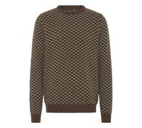 Strickpullover BLEND "BHBalen", Herren, Gr. L, slate schwarz, Grobstrick, 50% Polyacryl, 50% Baumwolle, gemustert, normal normal, Rundhals, Pullover Strickpullover, Klassischer Grobstrickpullover mit 