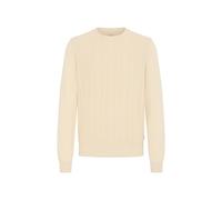 Strickfleece-Pullover BLEND "Strickpullover BHBaron", Herren, Gr. L, grau (oyster gray), Obermaterial: 100% Baumwolle CO., Pullover (71762526-L) oyster gray
