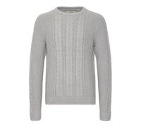 Strickpullover BLEND "BHBASIM", Herren, Gr. M, stone mix, Grobstrick, 50% Baumwolle, 47% Polyacryl, 3% Nylon, Strukturmuster, Basic, normal normal, Rundhals, Pullover Strickpullover, Klassischer Grobs
