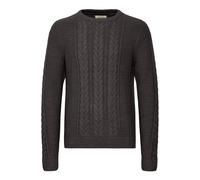 Strickfleece-Pullover BLEND "Strickpullover BHBasim", Herren, Gr. XXL, grau (charcoal mix), Obermaterial: 50% Baumwolle CO. 47% Polyacryl PAN. 3% Nylon NY., Pullover (81939353-XXL) charcoal mix