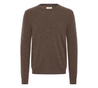 Strickfleece-Pullover BLEND "Strickpullover BHBRANKO", Herren, Gr. M, braun (slate schwarz melange), Obermaterial: 60% Wolle mw. 40% Nylon NY., Pullover (32528614-M) slate schwarz melange