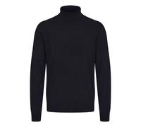 Strickpullover BLEND "BHBruton V-neck", Herren, Gr. M, schwarz, Feinstrick, 100% Polyester, meliert, Basic, regular fit normal, ohne Ausschnitt, eingesetzt, Pullover Strickpullover, Stilvoller Strickp