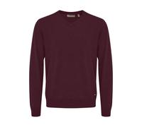 Strickfleece-Pullover BLEND "Strickpullover BHBRUTON V-neck", Herren, Gr. 3XL, rot (winetasting), Obermaterial: 100% Polyester PES., Pullover (59748833-XXXL) winetasting