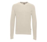 Strickpullover BLEND "Strickpullover BHCodford", Herren, Gr. XXXL, grau (oyster gray), Obermaterial: 100% Baumwolle CO., unifarben, casual, normal, Rundhals, Langarm, Pullover (95491030-XXXL) oyster g