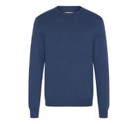 Strickfleece-Pullover BLEND "Strickpullover BHDAN", Herren, Gr. L, blau (marineblaus), Obermaterial: 70% Viskose CV. 30% Nylon NY., Pullover (81872262-L) marineblaus