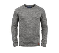 Blend BHDan Herren Strickpullover Feinstrick Pullover mit Rundhalsausschnitt Baumwollmischung Label-Patch Regular fit, Größe:XL, Farbe:Pewter Mix (70817)