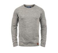 Blend BHDan Herren Strickpullover Feinstrick Pullover mit Rundhalsausschnitt Baumwollmischung Label-Patch Regular fit, Größe:XL, Farbe:Zink Mix (70815)