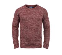 Blend BHDan Herren Strickpullover Feinstrick Pullover mit Rundhalsausschnitt Baumwollmischung Label-Patch Regular fit, Größe:XL, Farbe:Andorra Red (73811)