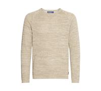 Blend BHDan Herren Strickpullover Feinstrick Pullover mit Rundhalsausschnitt Baumwollmischung Label-Patch Regular fit, Größe:XXL, Farbe:Bone White (70016)