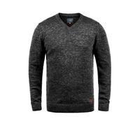 Strickpullover BLEND "BHDansel", Herren, Gr. M, schwarz, Feinstrick, 50% Baumwolle, 50% Polyacryl, meliert, regular fit, V-Ausschnitt, eingesetzt, Pullover Strickpullover, Feinstrickpullover mit V-Aus