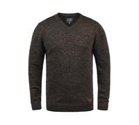 Strickpullover BLEND "BHDansel", Jungen, Gr. XXL, orange (burned orange), Feinstrick, 50% Baumwolle, 50% Polyacryl, meliert, regular fit, V-Ausschnitt, eingesetzt, Pullover Strickpullover, Feinstrickp