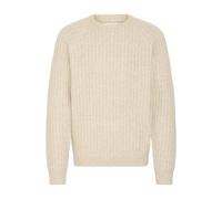 Strickpullover BLEND "BHDexter", Herren, Gr. XXL, oyster gray, Grobstrick, 84% Polyester, 10% Wolle, 6% Nylon, unifarben, normal normal, Rundhals, Raglanärmel, Pullover Strickpullover, Klassischer Gro