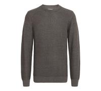 Strickfleece-Pullover BLEND "Strickpullover BHGoar", Herren, Gr. M, grau (charcoal mix), Obermaterial: 100% Baumwolle CO., Pullover (54356526-M) charcoal mix