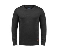 Strickfleece-Pullover BLEND "Strickpullover BHLars", Herren, Gr. XXL, grau (charcoal), Obermaterial: 50% Baumwolle CO. 50% Polyester PES., Pullover (23510315-XXL) charcoal