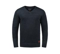 Strickpullover BLEND "BHLasse", Herren, Gr. 3XL, navy, Feinstrick, 50% Baumwolle, 50% Polyacryl, unifarben, Basic, regular fit, V-Ausschnitt, eingesetzt, Pullover Strickpullover, Feinstrickpullover mi
