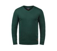 Blend BHLasse Herren Strickpullover Feinstrick Pullover mit V-Ausschnitt Baumwollmischung Regular fit, Größe:L, Farbe:Pine Green (77023)