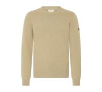 Strickfleece-Pullover BLEND "Strickpullover BHMFINTANO", Herren, Gr. XL, beige (crockery), Obermaterial: 70% Baumwolle CO recyc.. 30% Polyester Pol. recyc.., Pullover (25049723-XL) crockery