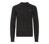 Strickpullover BLEND "BHPattax", Herren, Gr. L, charcoal mix, Grobstrick, 100% Polyacryl, unifarben, normal normal, Rundhals, Pullover Strickpullover, Klassischer Grobstrickpullover (30400068-L) charc