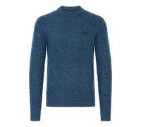 Strickfleece-Pullover BLEND "Strickpullover BHMPattax", Herren, Gr. XL, blau (marineblaus melange), Obermaterial: 100% Polyacryl PAN., Pullover (12425442-XL) marineblaus melange