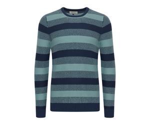 Strickfleece-Pullover BLEND "Strickpullover BHPullover", Herren, Gr. 3XL, blau (marineblaus), Obermaterial: 50% Baumwolle CO. 50% Polyacryl PAN., Pullover (59904554-XXXL) marineblaus
