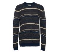 Strickfleece-Pullover BLEND "Strickpullover BHPullover", Herren, Gr. L, blau (marineblaus), Obermaterial: 100% Polyacryl PAN., Pullover (57579555-L) marineblaus