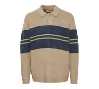 Strickfleece-Pullover BLEND "Strickpullover BHPullover", Herren, Gr. L, grün (otter), Obermaterial: 28% Nylon NY. 26% Polyester PES. 23% Polyacryl PAN. 21% Viskose CV. 2% Elasthan EL., Pullover (93697