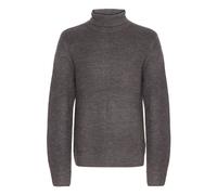 Strickpullover BLEND "BHPullover", Herren, Gr. L, schwarz, Grobstrick, 80% Polyacryl, 20% Nylon, meliert, Basic, regular fit normal, hoch geschlossener Ausschnitt, eng, Pullover Strickpullover, Klassi