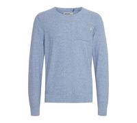 Strickpullover BLEND "bhpullover", Damen, Gr. S, dutch blau, Feinstrick, 100% Baumwolle, meliert, normal normal, Rundhals, Pullover Strickpullover, Stilvoller Feinstrick-Pullover mit Rundhalsausschnit
