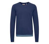 Strickfleece-Pullover BLEND "Strickpullover BHPullover", Herren, Gr. S, blau (marineblaus), Obermaterial: 50% Viskose CV. 28% Polyester PES. 22% Nylon NY., Pullover (30918563-S) marineblaus