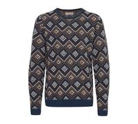 Strickfleece-Pullover BLEND "Strickpullover BHPullover", Herren, Gr. XXL, blau (marineblaus), Obermaterial: 85% Polyacryl PAN. 15% Wolle WO., Pullover (25518935-XXL) marineblaus