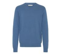 Strickpullover BLEND "BHREDHILL CREW NECK KNIT NOOS", Damen, Gr. L, ensign blau, Feinstrick, 100% Baumwolle, Strukturmuster, Basic, regular fit normal, Rundhals, eingesetzt, Pullover Strickpullover, S
