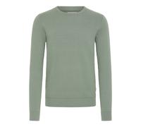 Strickpullover BLEND "BHREDHILL CREW NECK KNIT NOOS", Damen, Gr. L, laurel wreath, Feinstrick, 100% Baumwolle, Strukturmuster, Basic, regular fit normal, Rundhals, eingesetzt, Pullover Strickpullover,