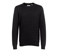 Rundhalspullover BLEND "BHREDHILL crewneck", Herren, Gr. XL, schwarz, Strick, Obermaterial: 100% Baumwolle, unifarben, modisch, regular fit normal, Rundhals, Langarm Rippbündchen, Pullover (52466331-X