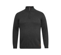 Strickpullover BLEND "BHRobin Big & Tall", Jungen, Gr. 3XL, charcoal mix, Feinstrick, 50% Baumwolle, 50% Polyacryl, unifarben, regular fit normal, ohne Ausschnitt, eingesetzt, Pullover Strickpullover,