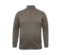 Strickfleece-Pullover BLEND "Strickpullover BHRobin Big & Tall", Herren, Gr. 6XL, grau (zink mix), Obermaterial: 50% Baumwolle CO. 50% Polyacryl PAN., Pullover (67959650-6XL) zink mix