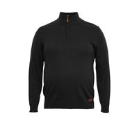 Blend BHRobin BT Robin Strickpullover Herren Big & Tall Feinstrickpullover Pullover Große Größen bis 6XL mit Stehkragen und Reißverschluss, Größe:6XL, Farbe:Black (194007)
