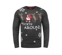 Blend BHRudolph Herren Weihnachtspullover Winter Pullover Strickpullover Weihnachtspulli mit Rundhals-Ausschnitt Regular fit, Größe:M, Farbe:Charcoal/Dance (70822)