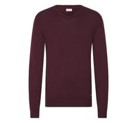 Strickpullover BLEND "BHWEBER", Herren, Gr. L, winetasting, 78% Viskose, 22% Polyester, unifarben, Basic, regular fit normal, V-Ausschnitt, eingesetzt, Pullover Strickpullover, Stilvoller Strickpullov