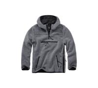 Strickfleece-Pullover BRANDIT "Brandit Herren Teddyfleece Worker Pullover", Herren, Gr. 3XL, anthrazit, 100% Polyester, unifarben, normal, ohne Ausschnitt, Pullover (74094464-XXXL) anthrazit
