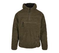 Strickfleece-Pullover BRANDIT "Brandit Herren Teddyfleece Worker Pullover", Herren, Gr. 3XL, olive, 100% Polyester, unifarben, normal, ohne Ausschnitt, Pullover (27262153-XXXL) olive