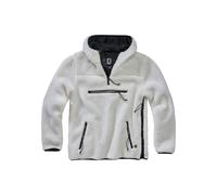 Strickfleece-Pullover BRANDIT "Brandit Herren Teddyfleece Worker Pullover", Herren, Gr. 5XL, weiß, 100% Polyester, unifarben, normal, ohne Ausschnitt, Pullover (78734727-5XL) weiß
